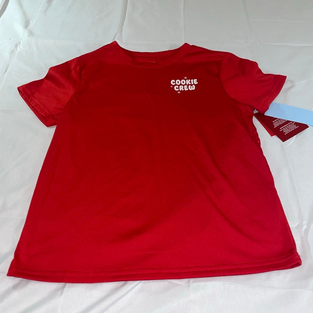 Wondershop‎ Kids Red Cookie Crew Pajama Top Short Sleeve Sleep Shirt S 6/7 NWT